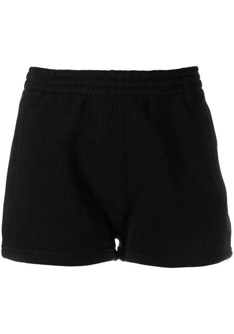 Black track shorts - women